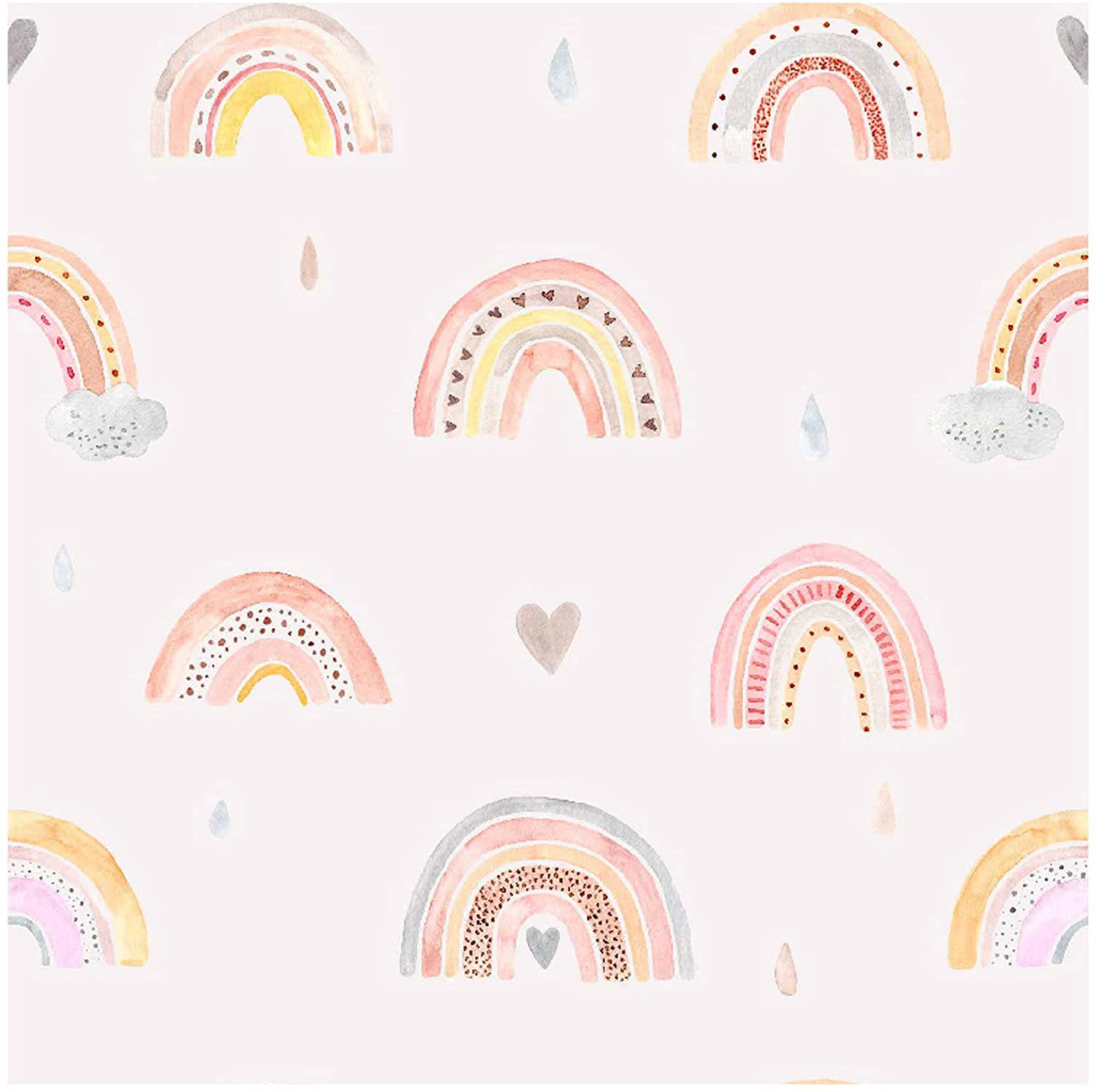 Experience colorful bohemian magic with this vibrant rainbow Wallpaper