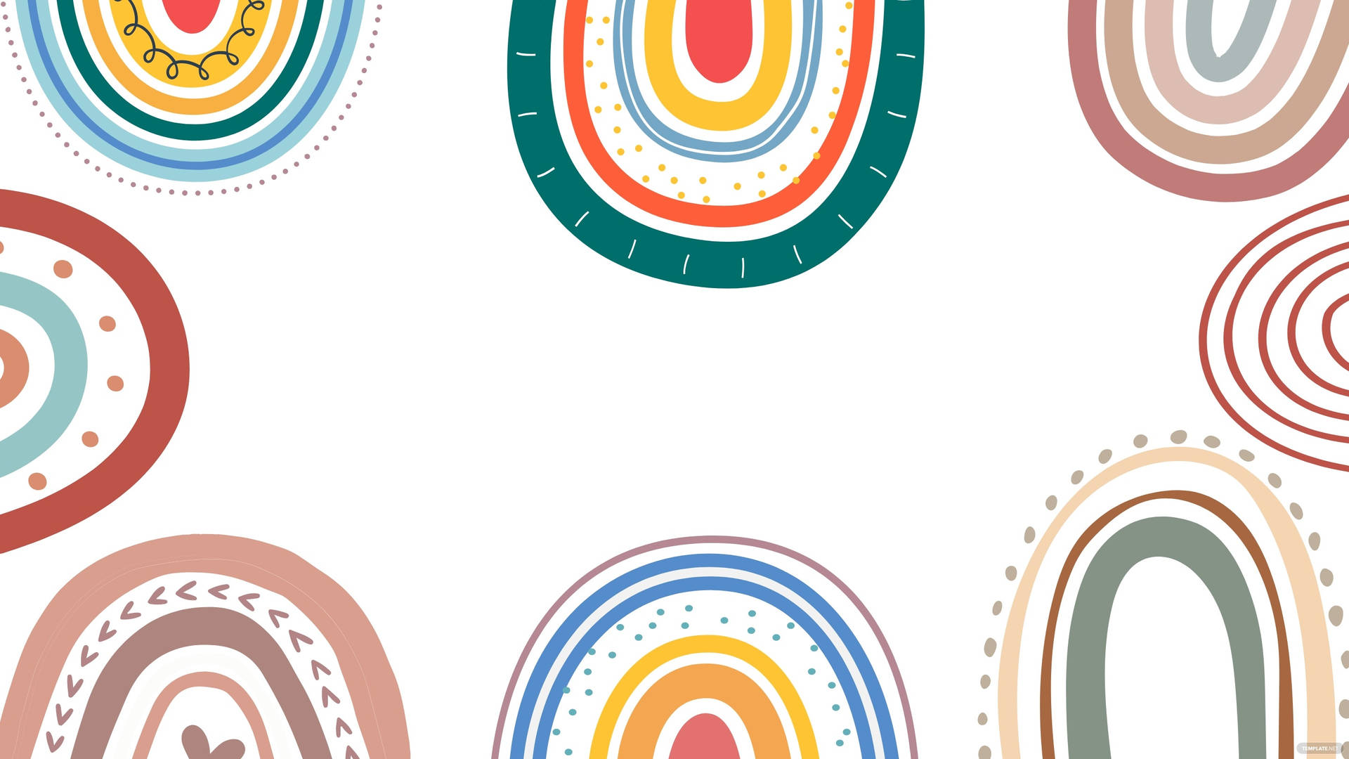 Colorful Circles With A Space In The Middle Wallpaper
