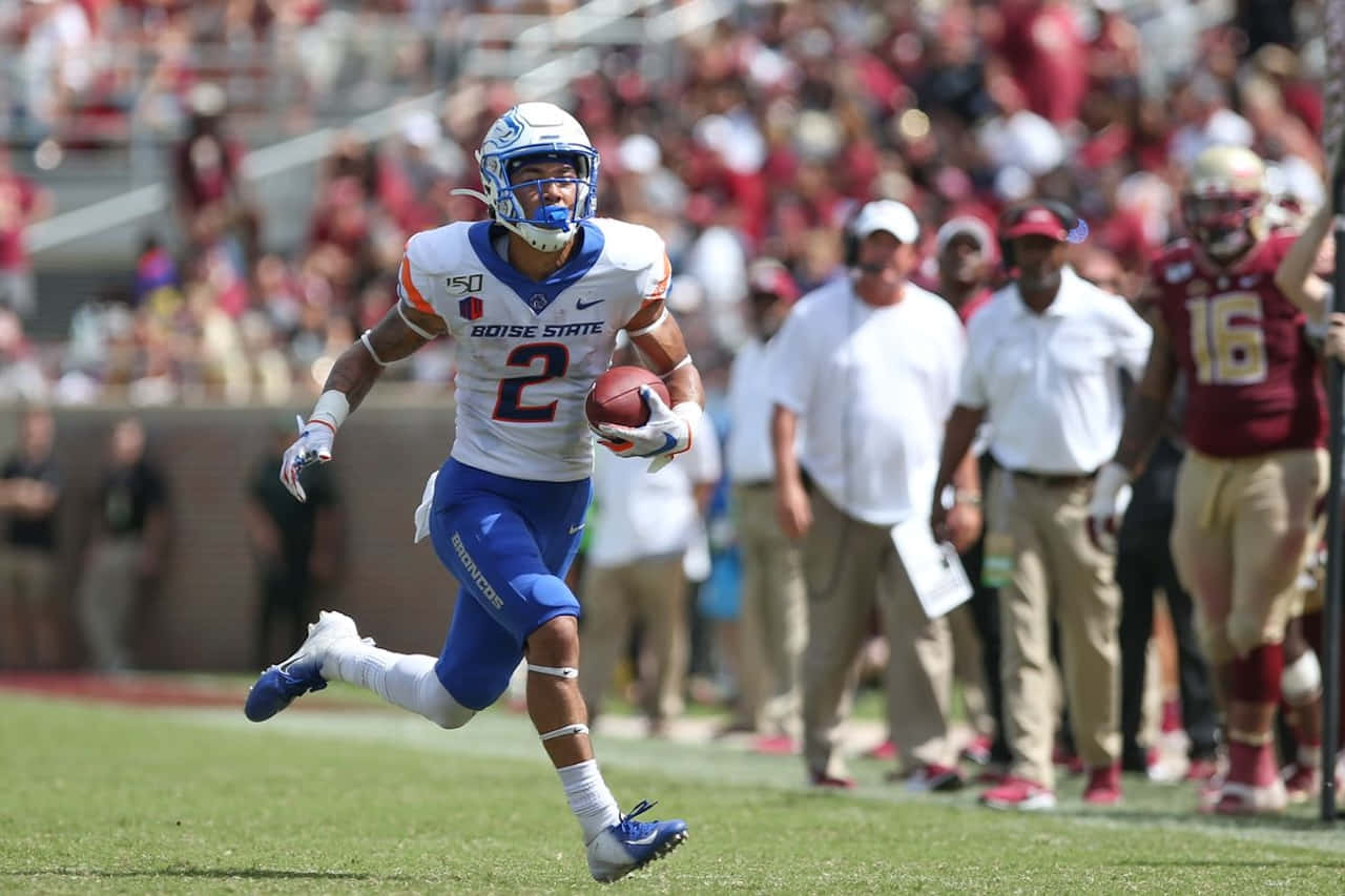 Boise State Football Player Action Shot Wallpaper