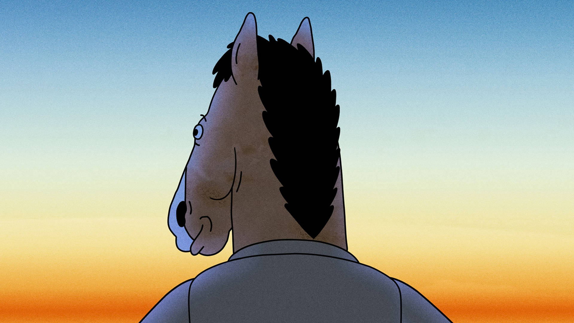 BoJack Horseman in silhouette. Wallpaper