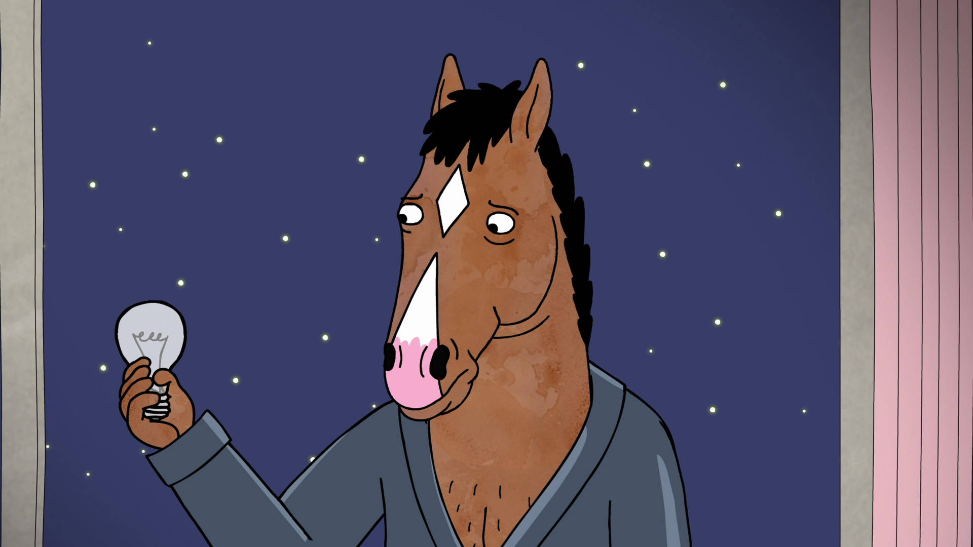 Bojack Horseman trying to come up with a solution Wallpaper