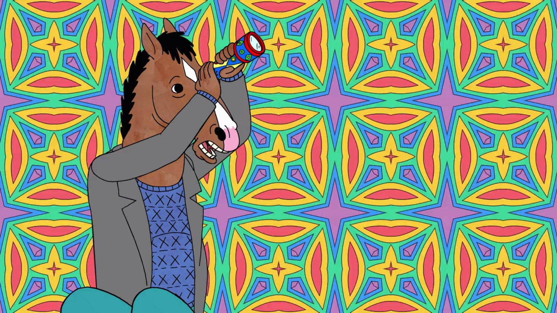 Image  BoJack Horseman gazes into a kaleidoscope Wallpaper