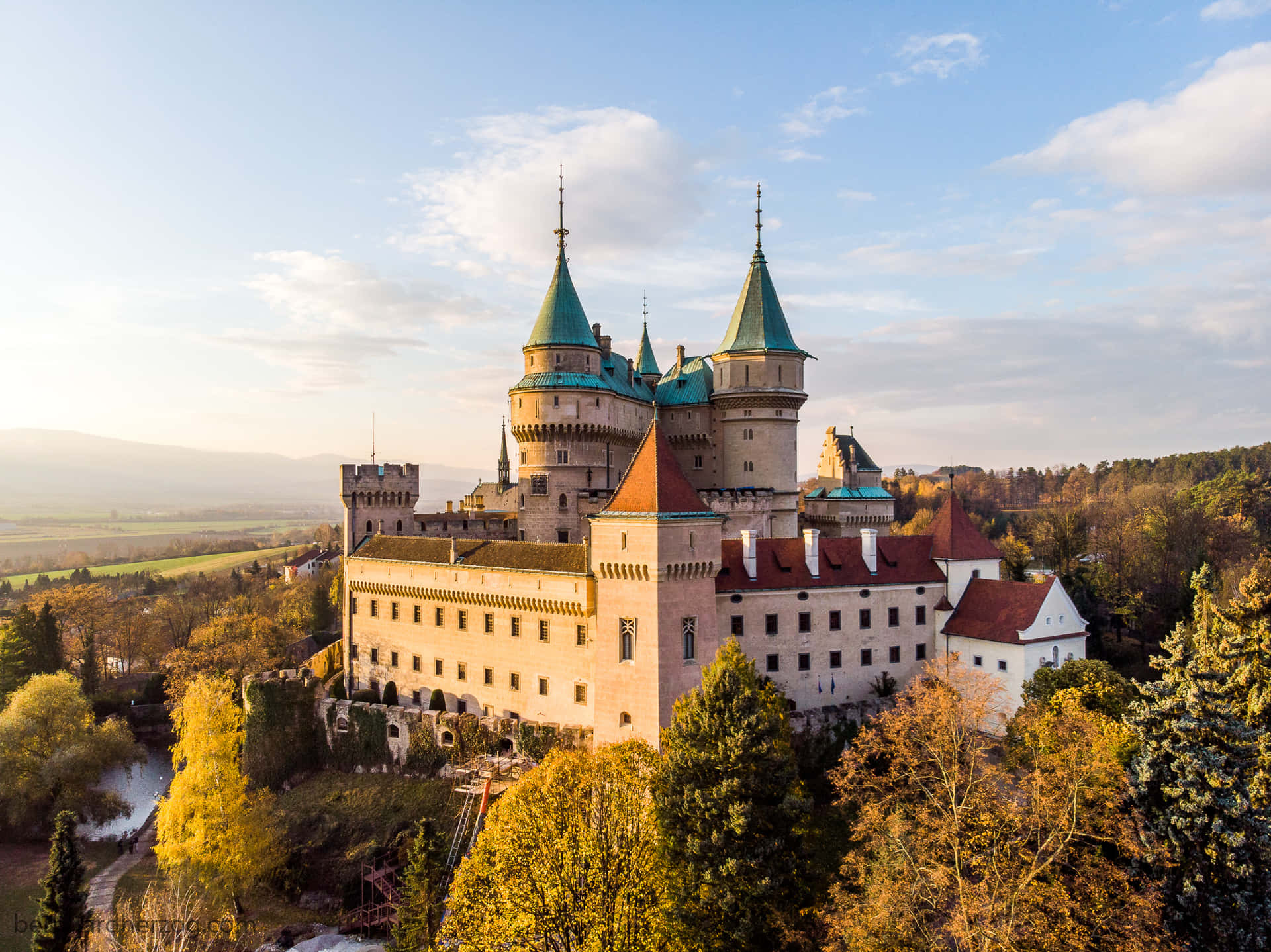 Bojnice Castle From The Forest Wallpaper