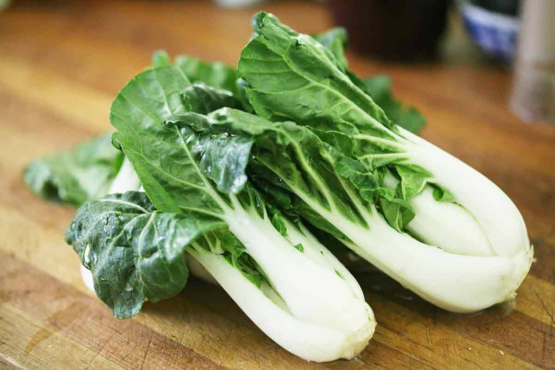 Bok Choy Cabbages On A Table Wallpaper