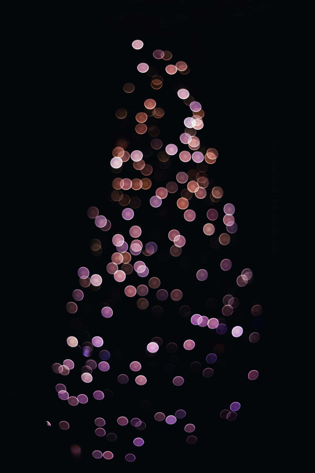 Bokeh Christmas Tree Dark Background Wallpaper