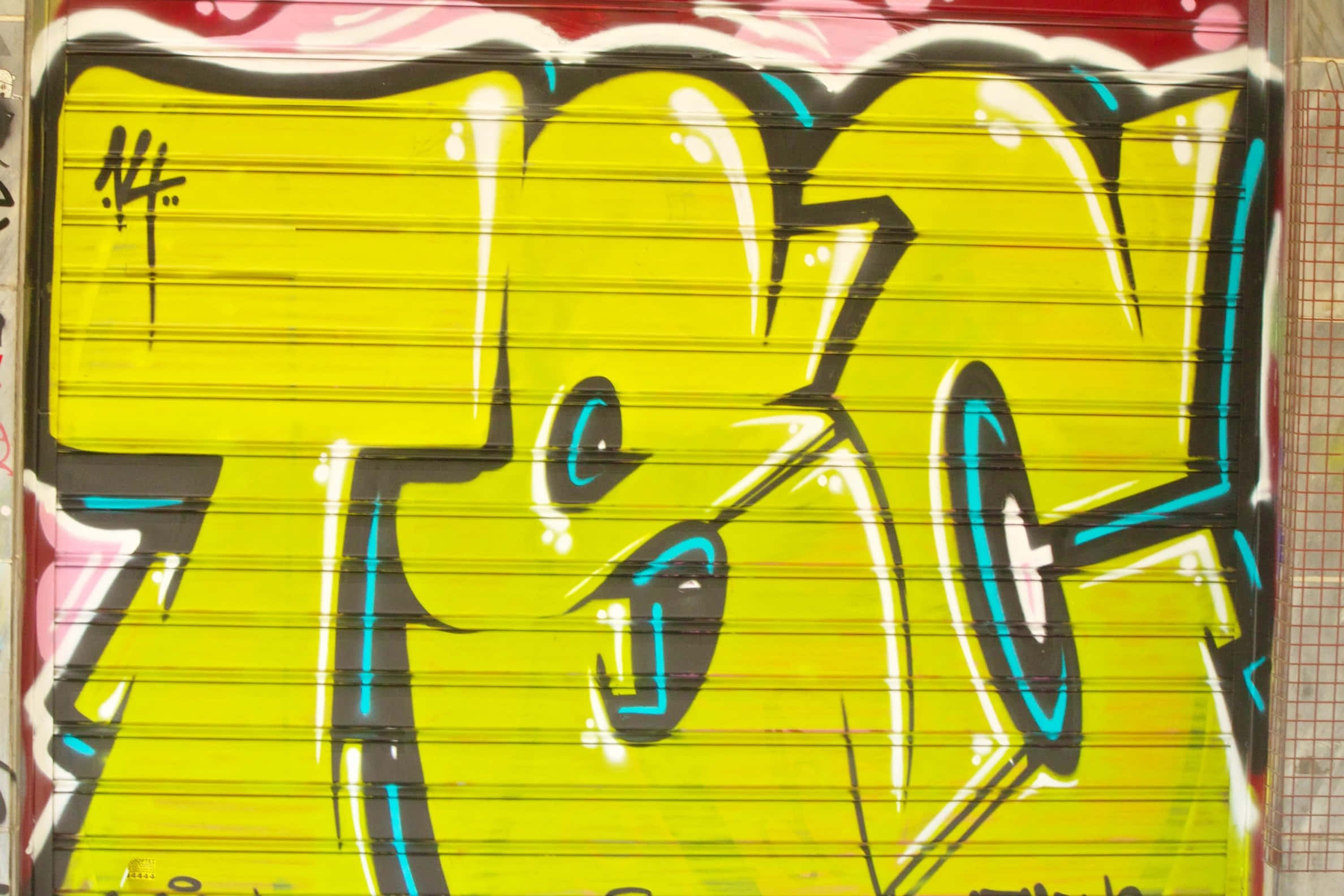 Bold And Vibrant Neon Graffiti Wall Art Wallpaper