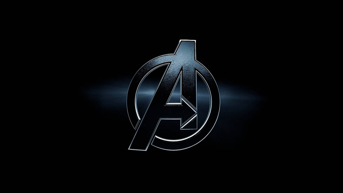 Fetsvart Avengers-logotyp Wallpaper