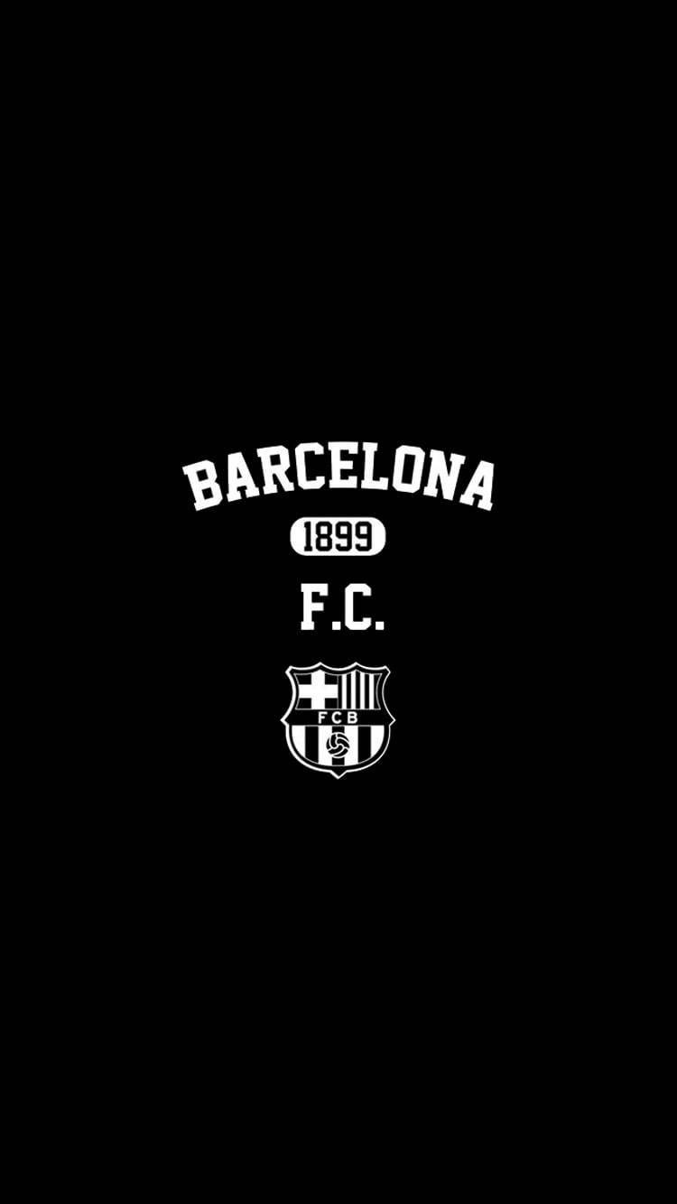 Bold Black White Barcelona Fc Wallpaper