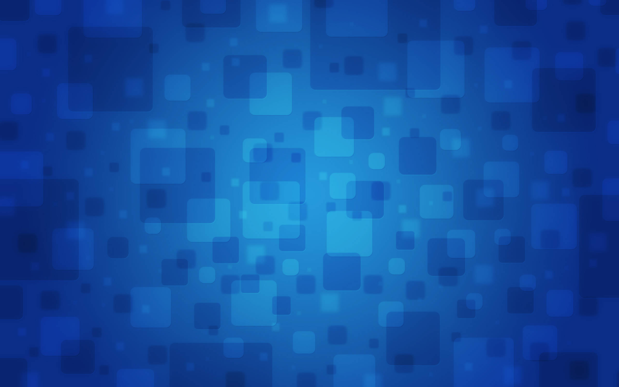 Bold Blue Square Patterns Wallpaper — A digital abstract background of layered translucent blue squares fading into a gradient.
