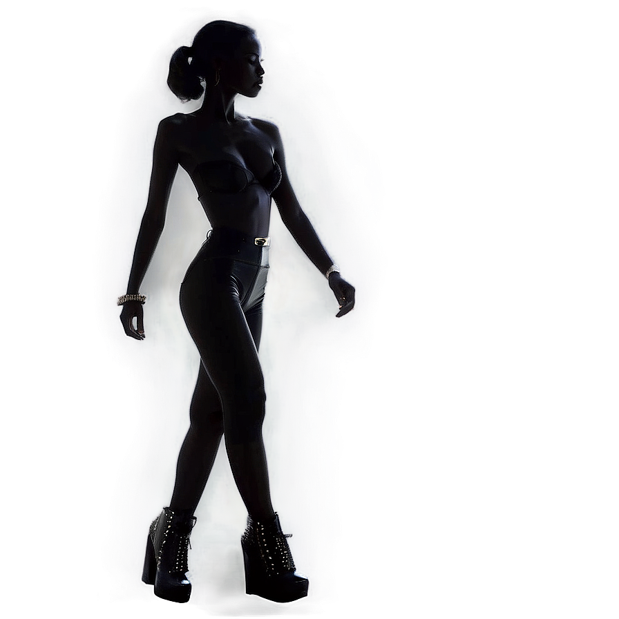 Download Bold Fashion Model Silhouette Png Vgs | Wallpapers.com