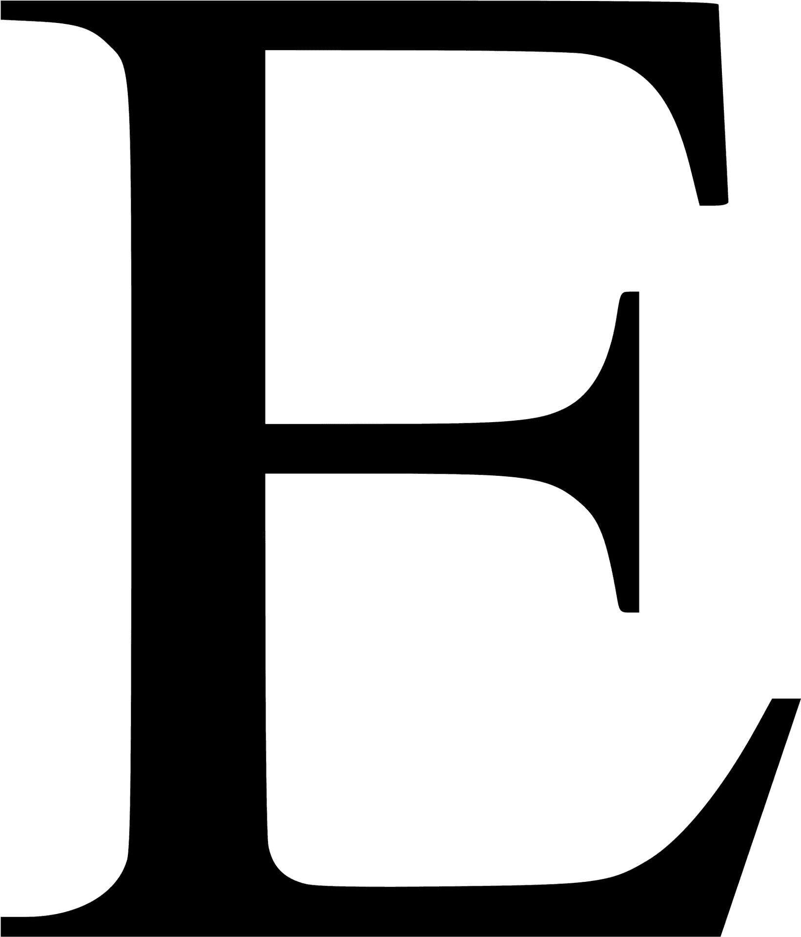 Bold Letter E Graphic PNG