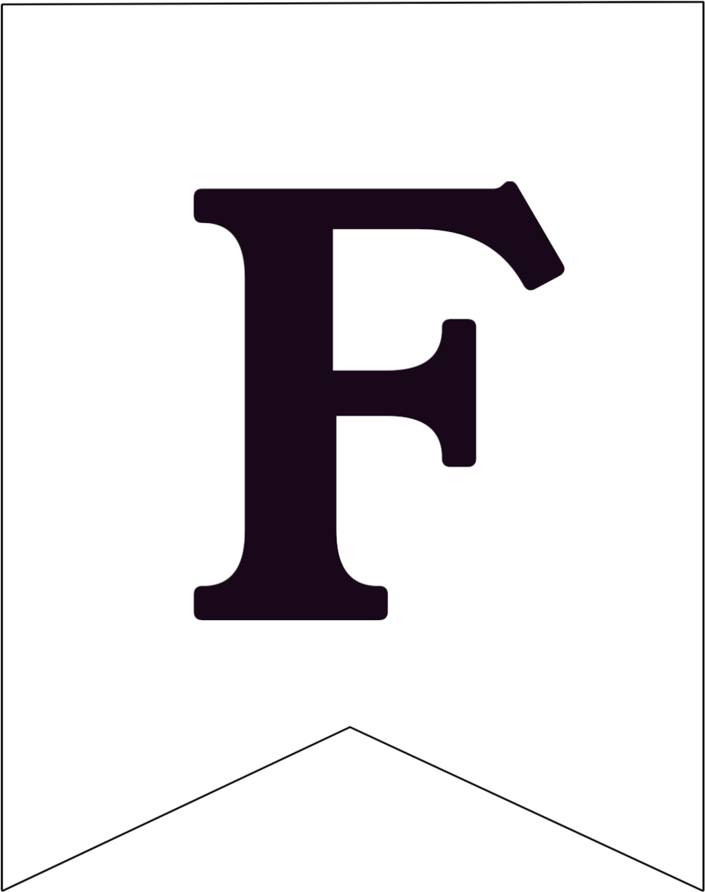 Bold Letter F Graphic PNG