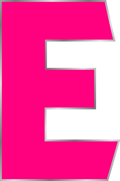 Bold Magenta Letter E Graphic PNG