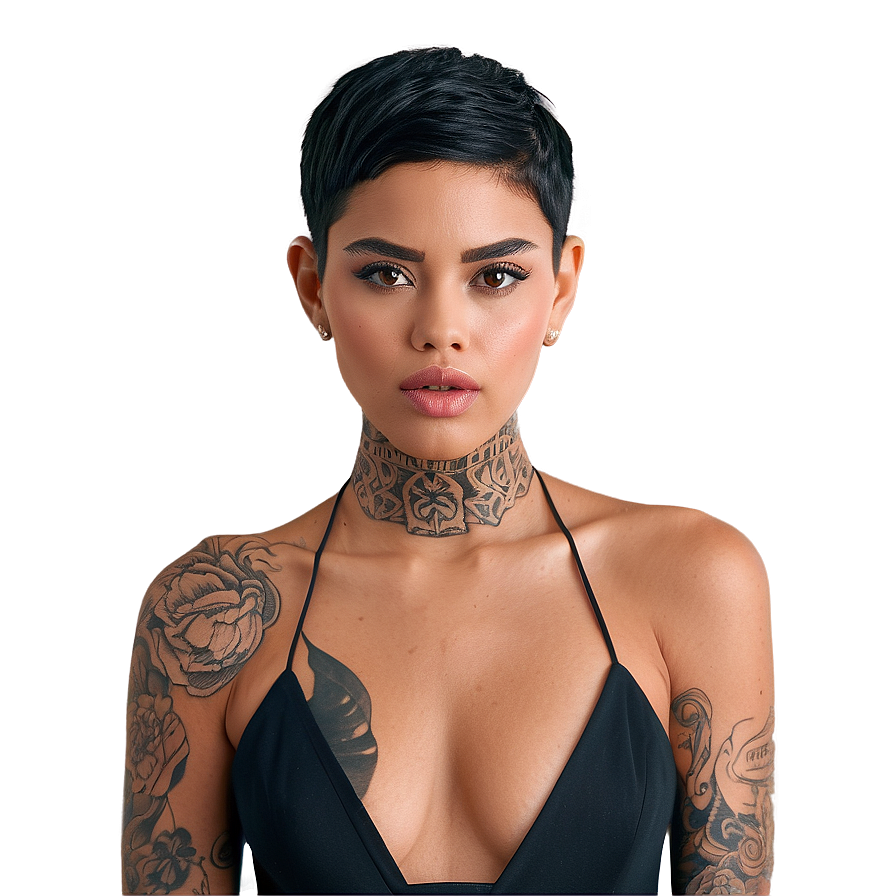 Bold Neck Tattoo Frameworks Png 15 PNG