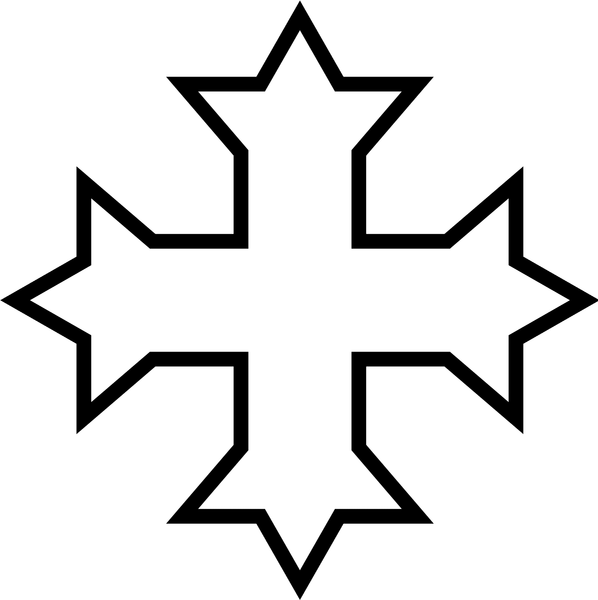 Bold Outlined Cross Clipart PNG