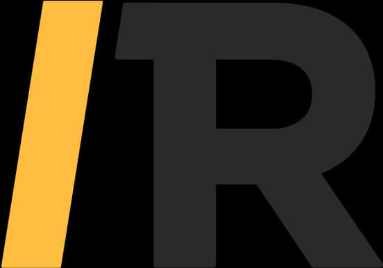 Bold R Letter Logo Design PNG