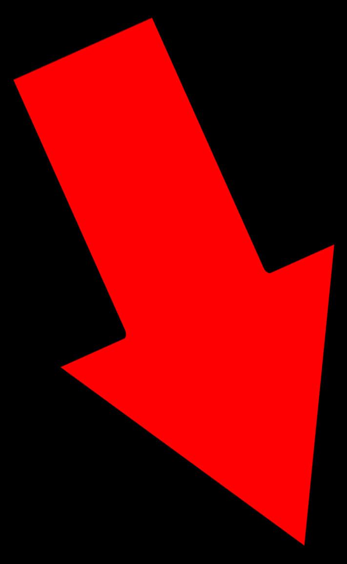 Bold Red Downward Arrow PNG
