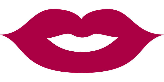 Bold Red Lips Graphic PNG