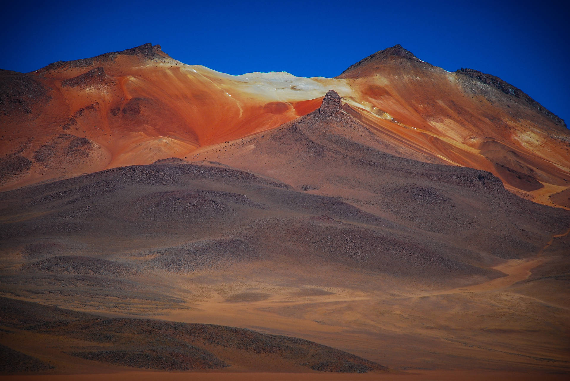 Bolivia Altiplano Orange Mountain