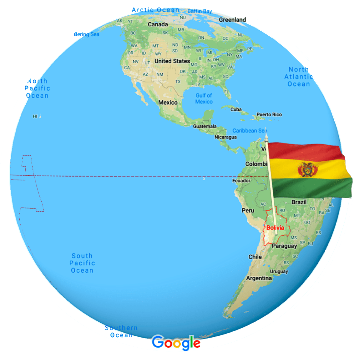 Bolivia Flag Map Overlay PNG