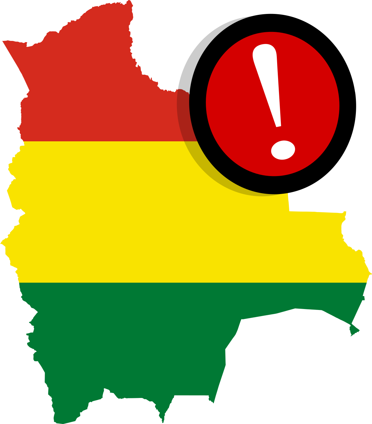 Bolivia Map Alert Symbol PNG