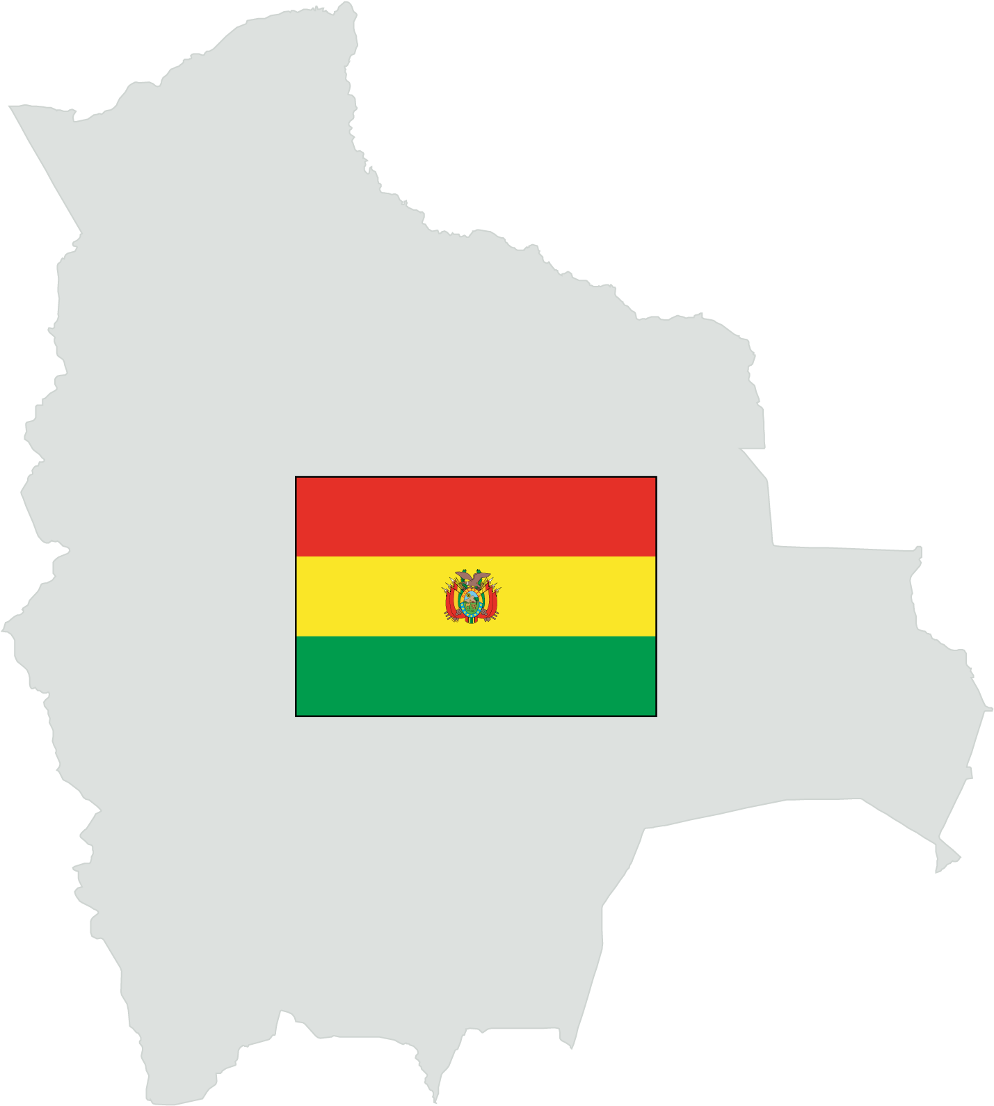 Bolivia Mapand Flag PNG
