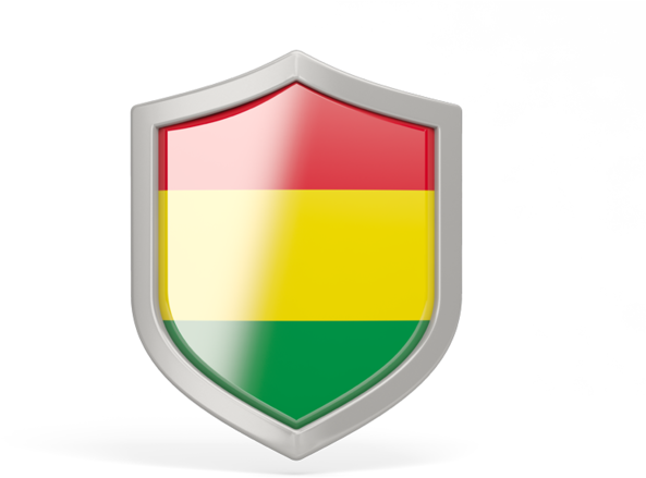 Bolivian Flag Shield Graphic PNG