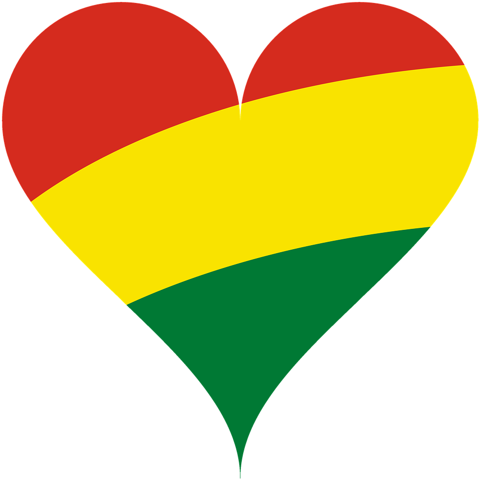 Bolivian Heart Flag Graphic PNG