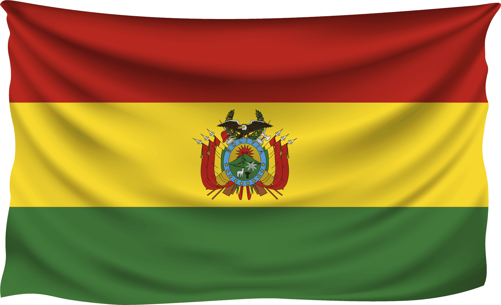 Bolivian National Flag Waving PNG