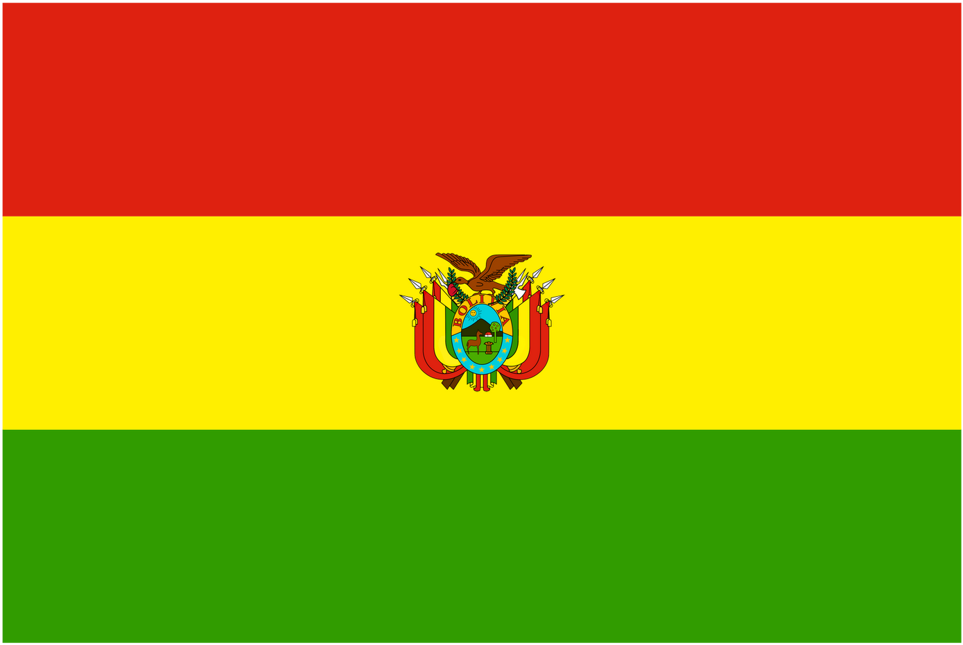 Bolivian National Flagwith Coatof Arms PNG