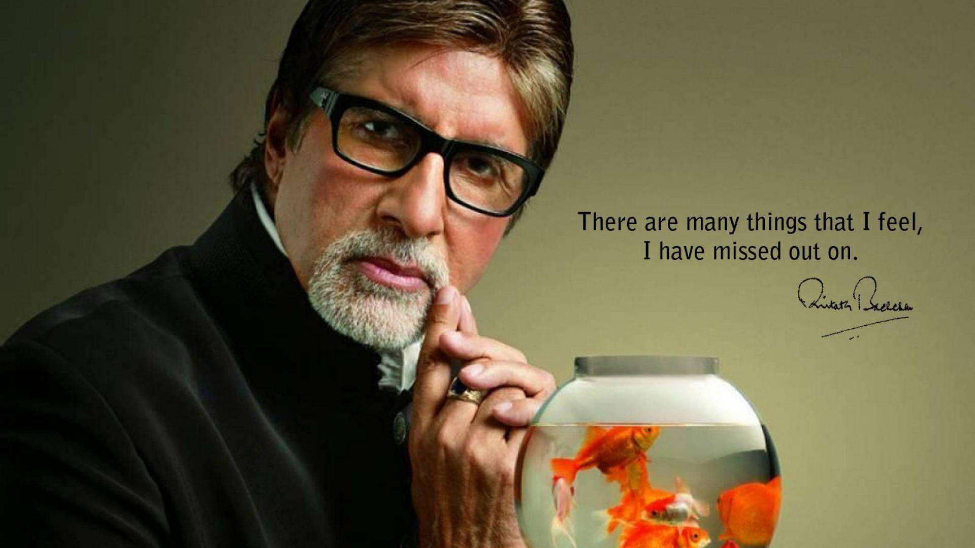 Bollywoodschauspieler Amitabh Bachchan Zitat Wallpaper
