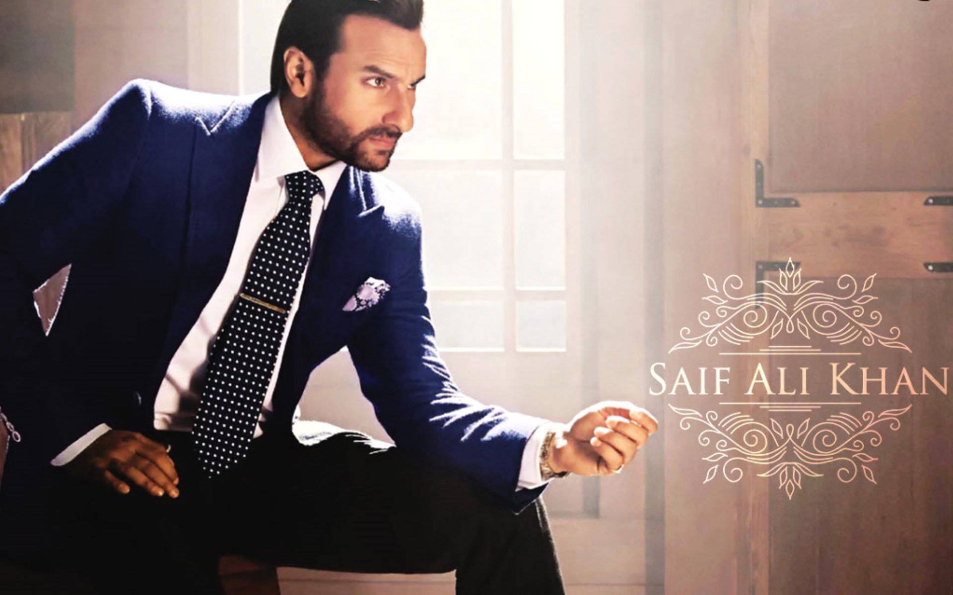Bollywood Star Saif Ali Khan Poster Wallpaper