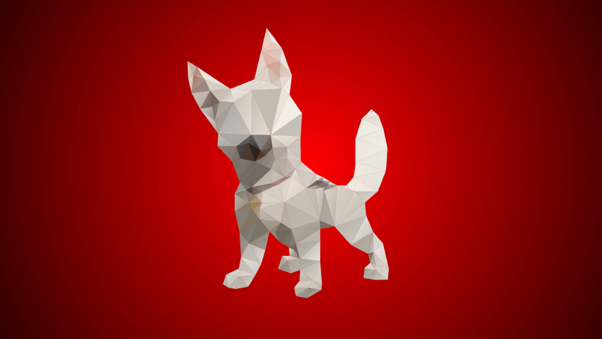 Bolt 3d Figure In Red Background