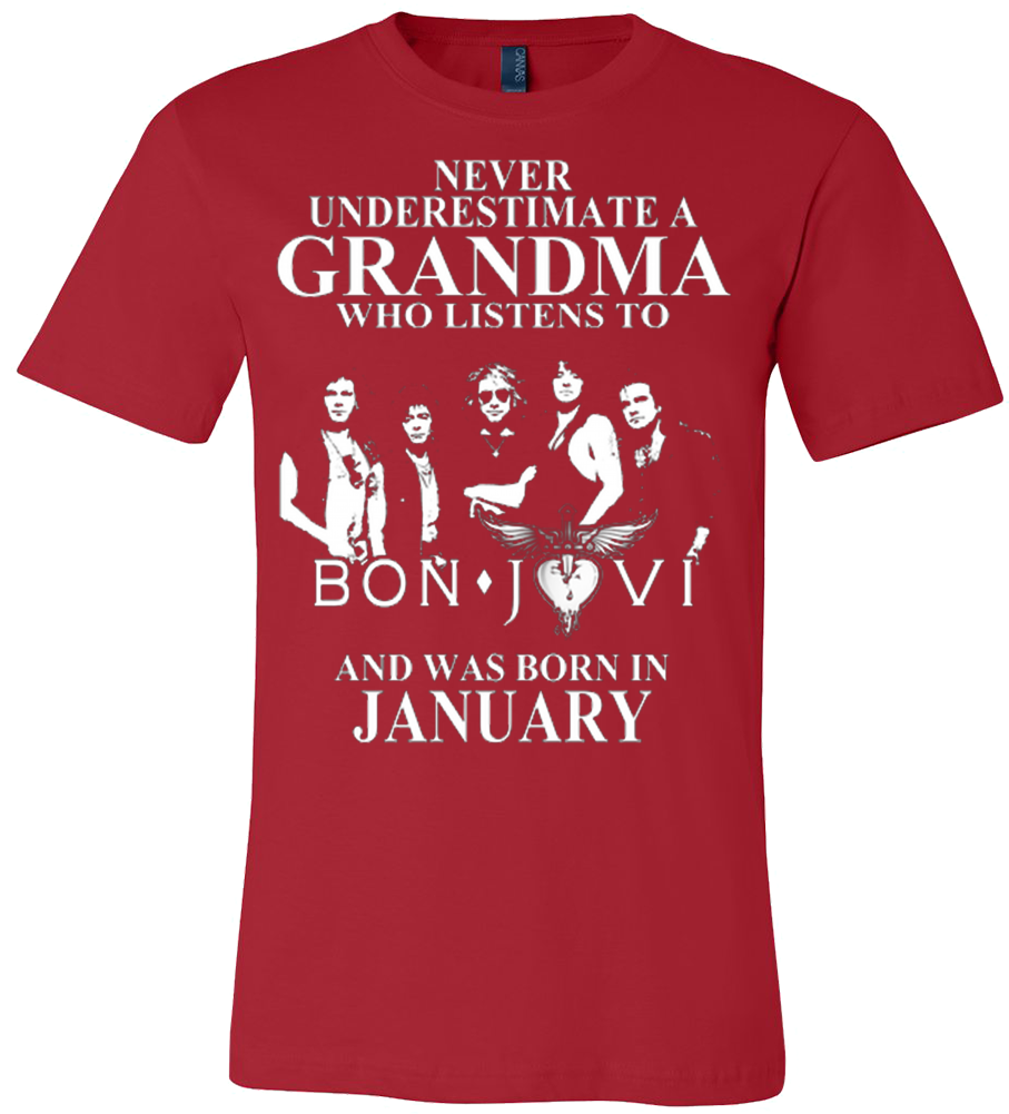 Bon Jovi January Grandma T Shirt PNG