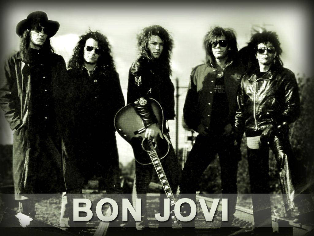 Bon Jovi Rare Tracks Black And White Cover Wallpaper