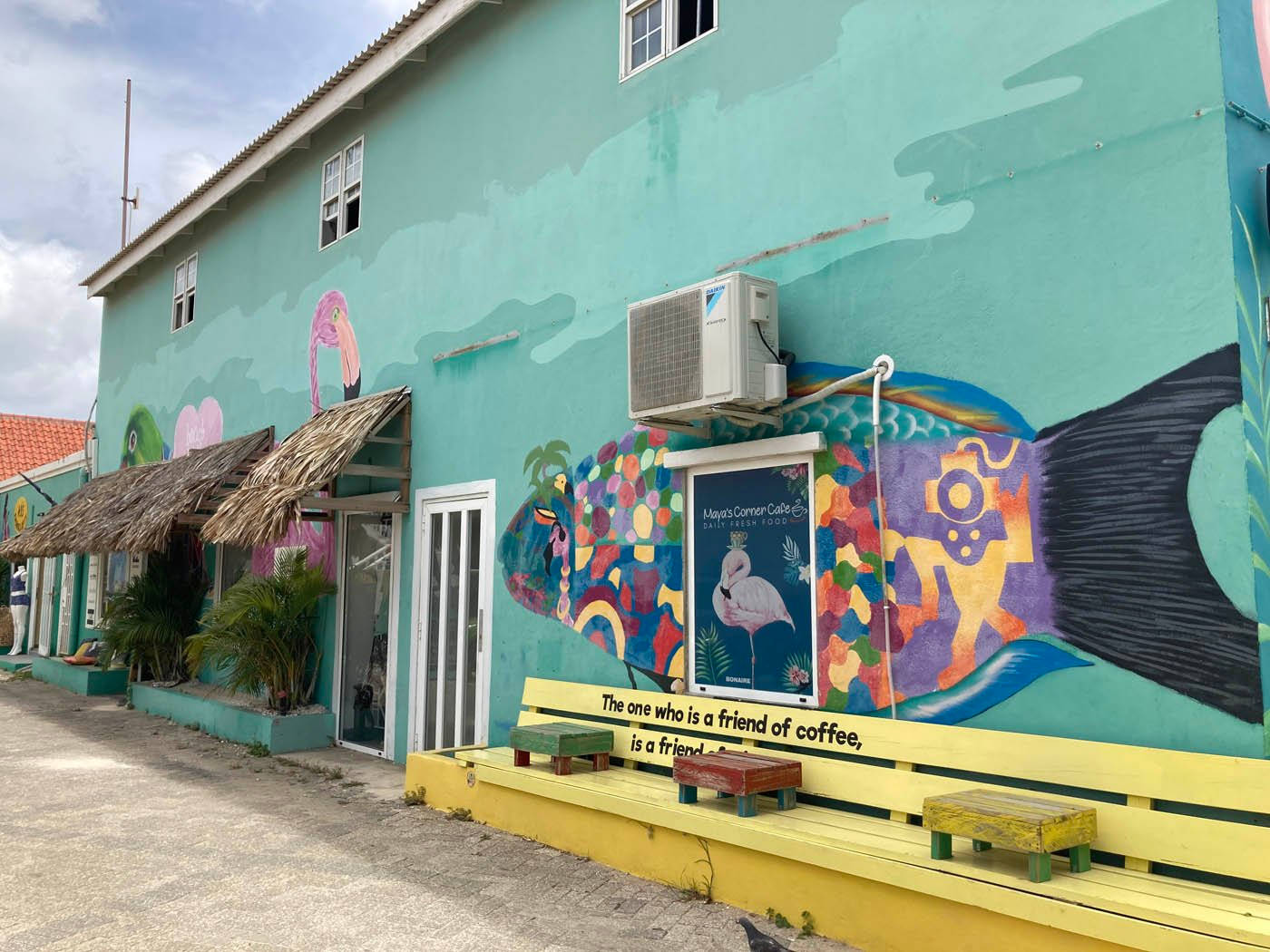 Bonaire Painted House Wallpaper