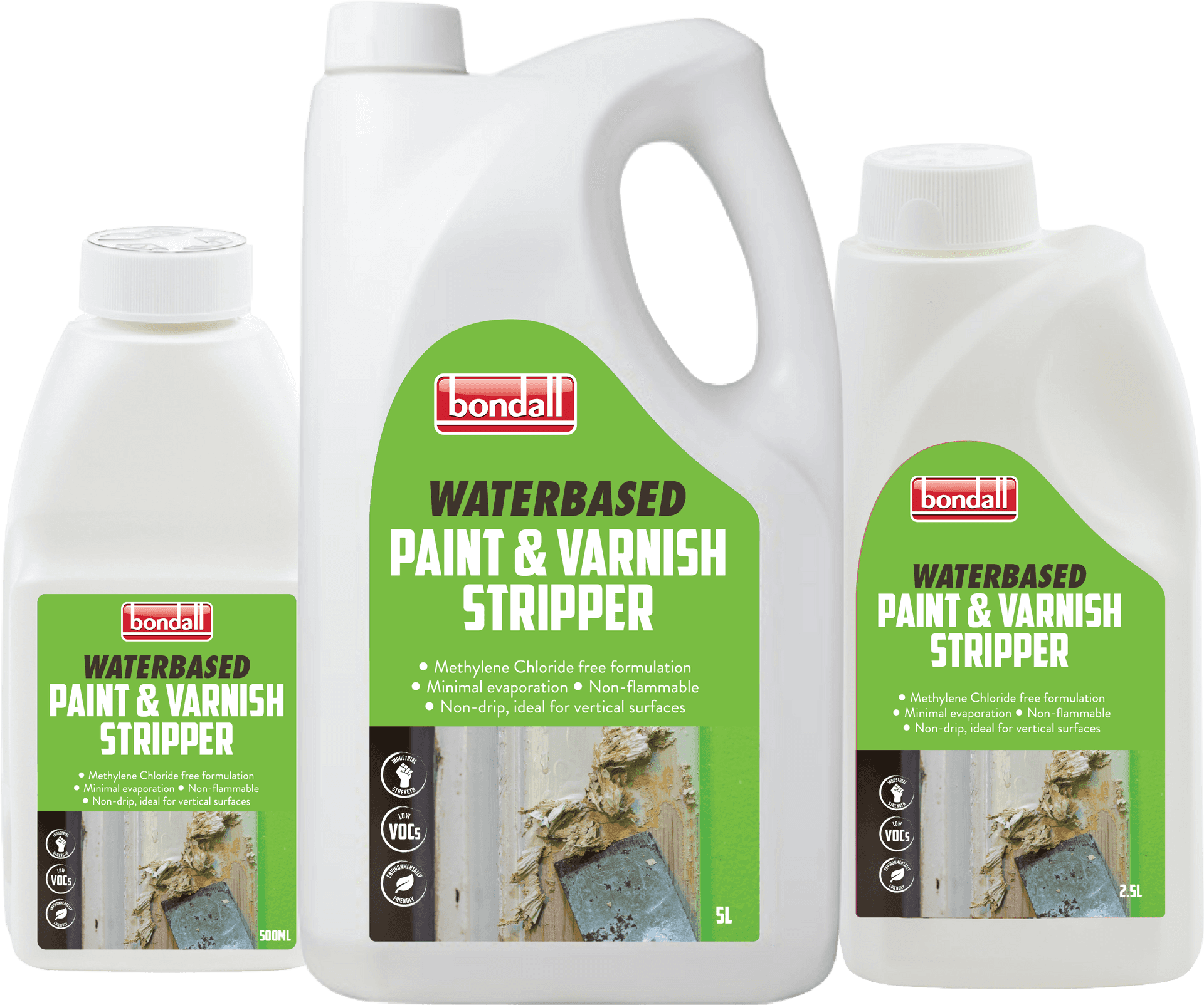 Bondall Waterbased Paint Stripper Bottles PNG