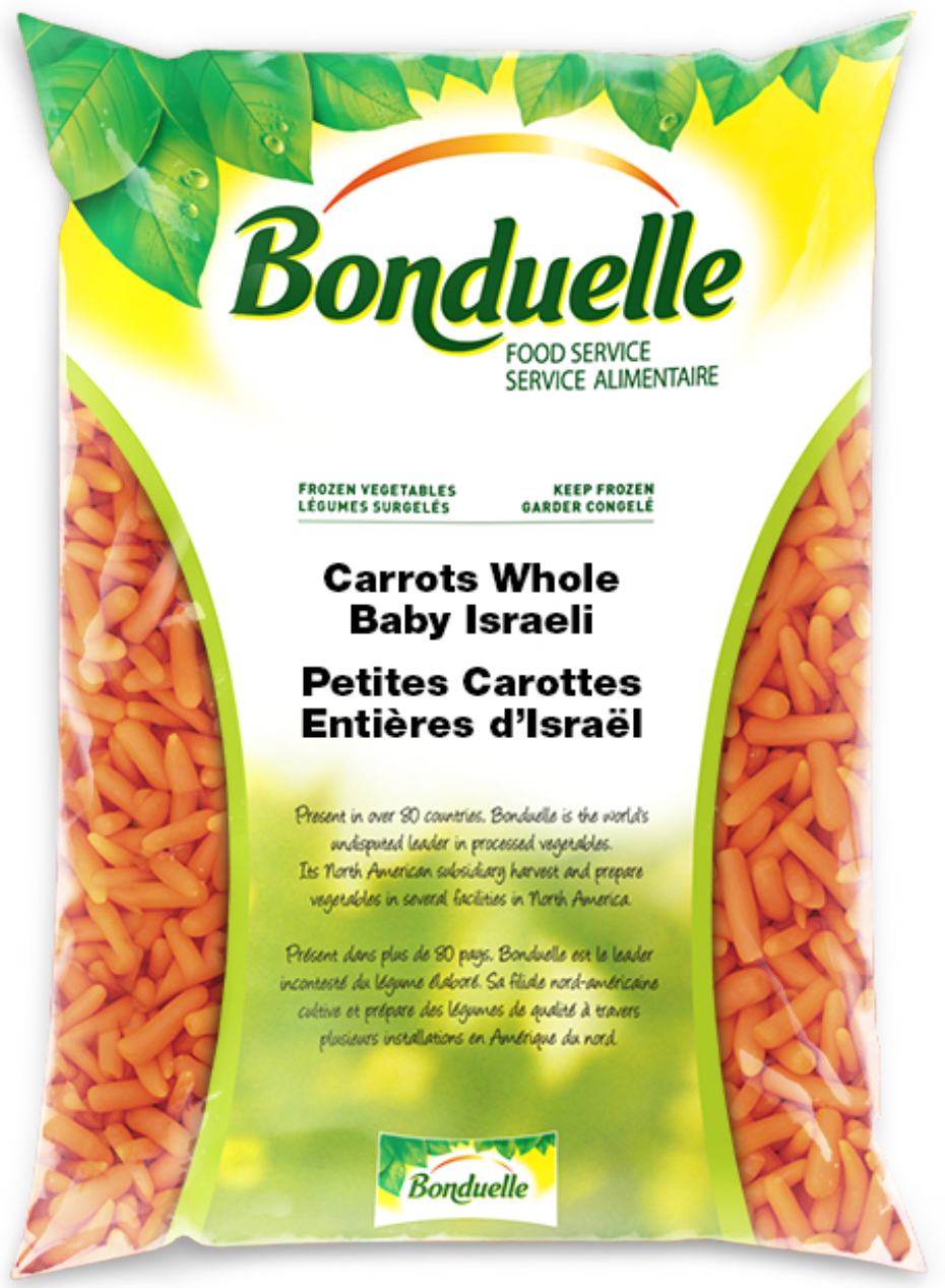 Bonduelle Frozen Baby Israeli Carrots Package PNG