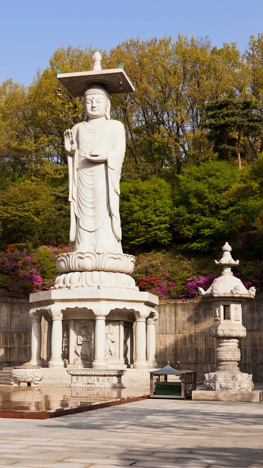 Bongeunsa_ Temple_ Giant_ Buddha_ Statue Wallpaper