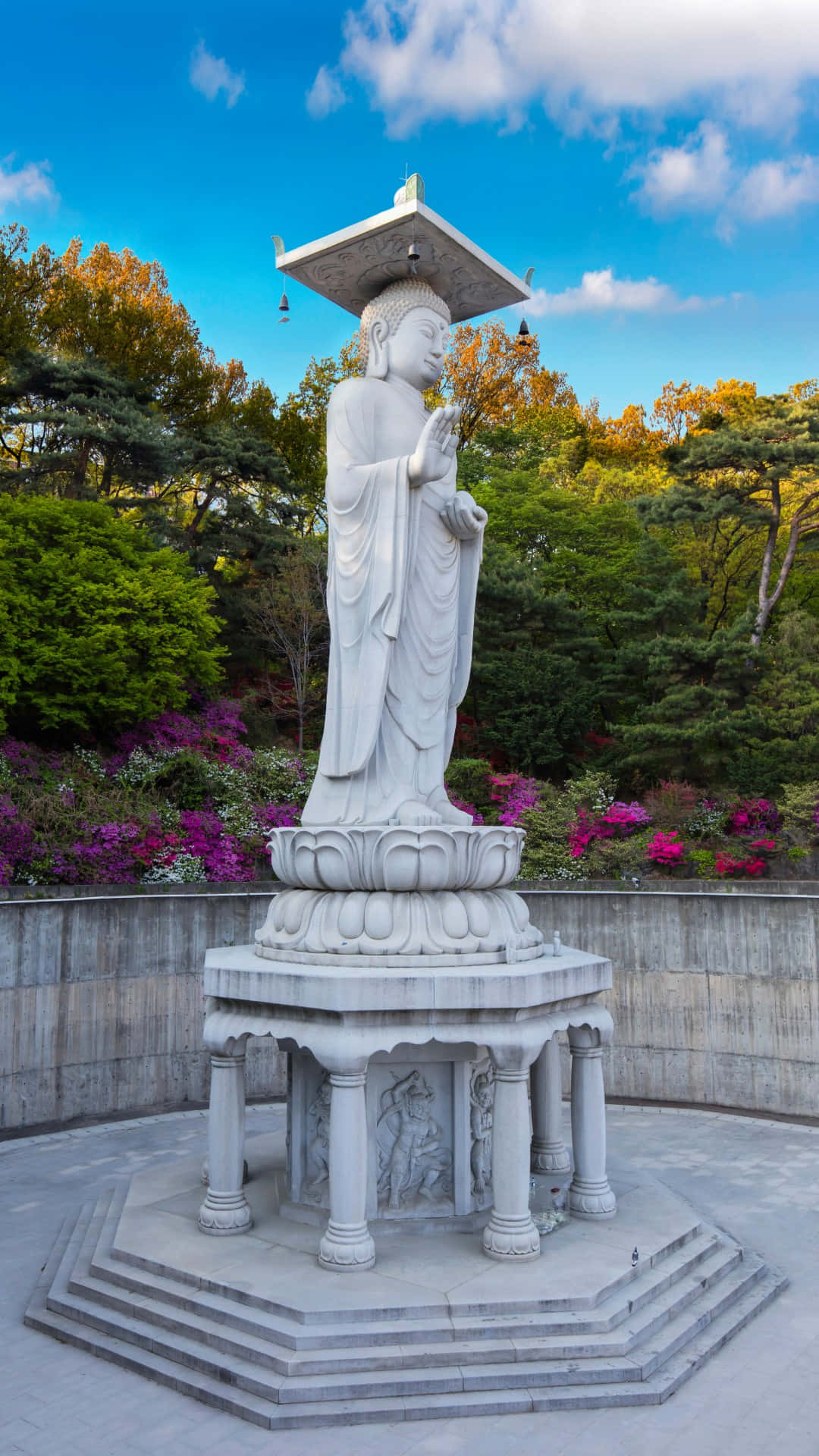 Bongeunsa Temple Statue South Korea Wallpaper