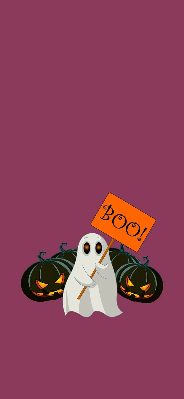 Bonito Iphone Fantasma De Halloween Papel de Parede