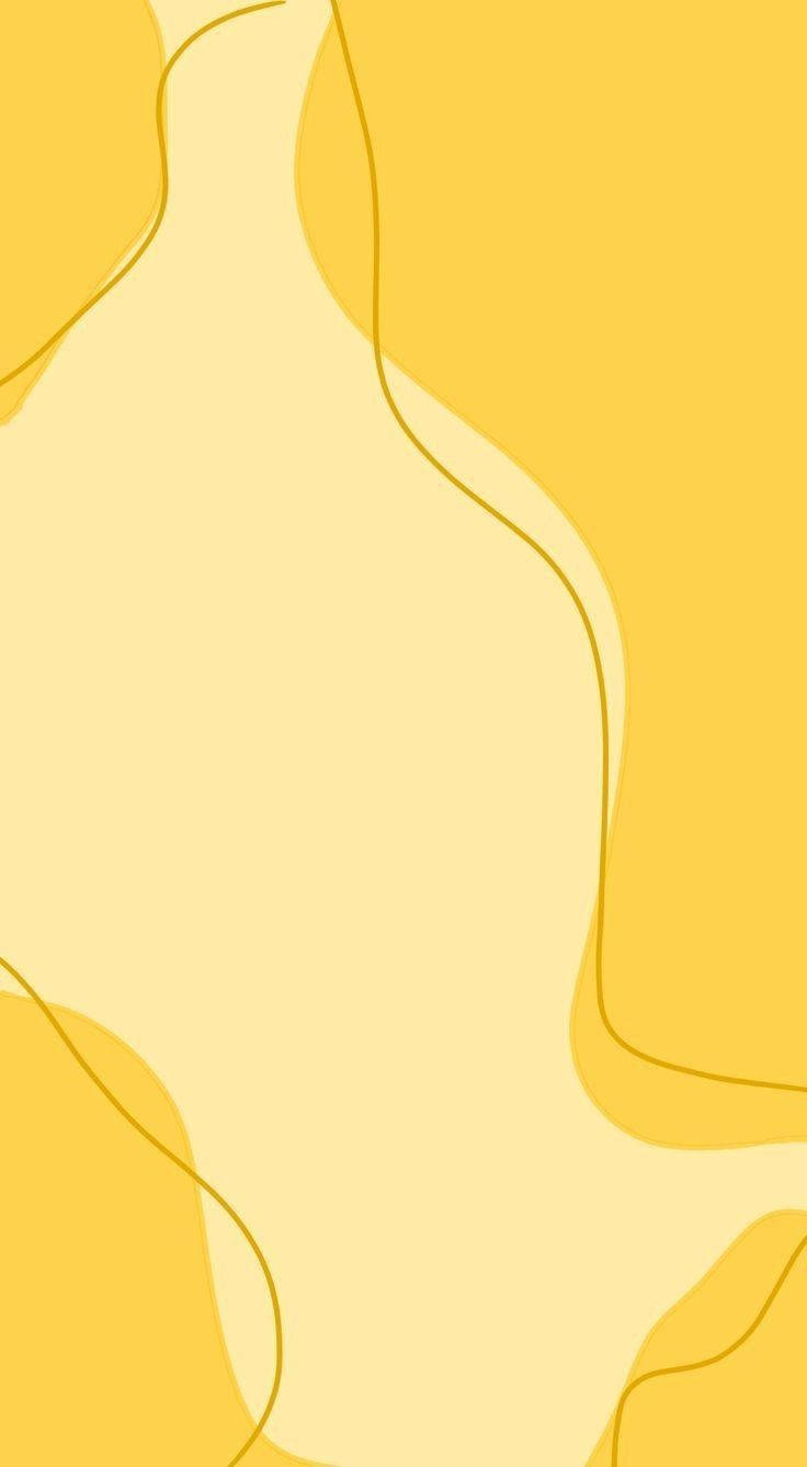 Bonito Telefone Estético Amarelo Liso Papel de Parede