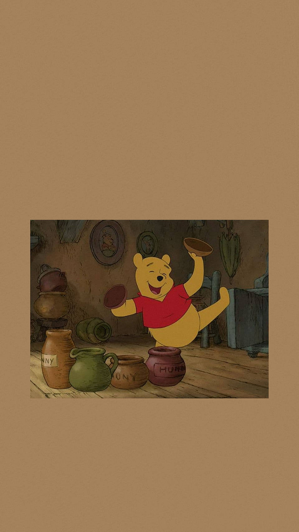 Bonito Winnie The Pooh Feliz Papel de Parede