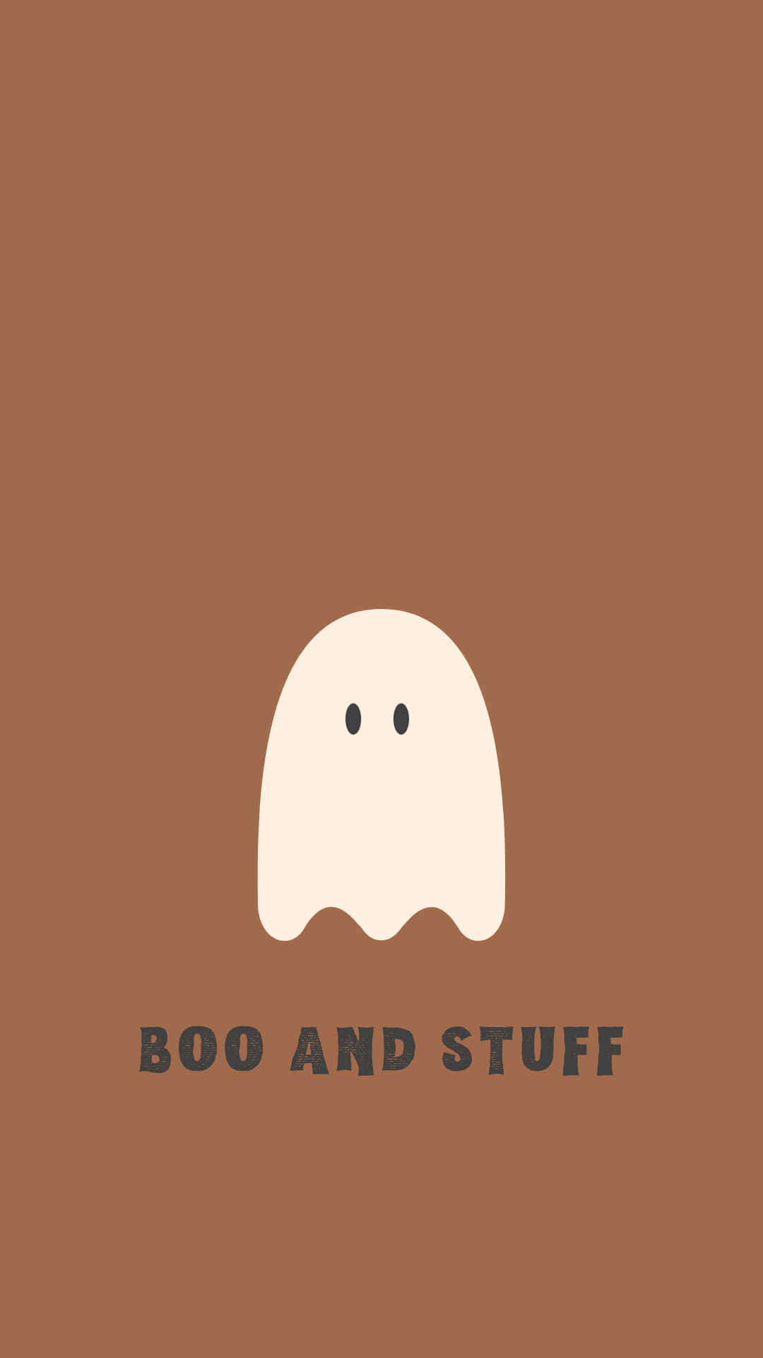 Boo And Stuff On Brown Background Wallpaper