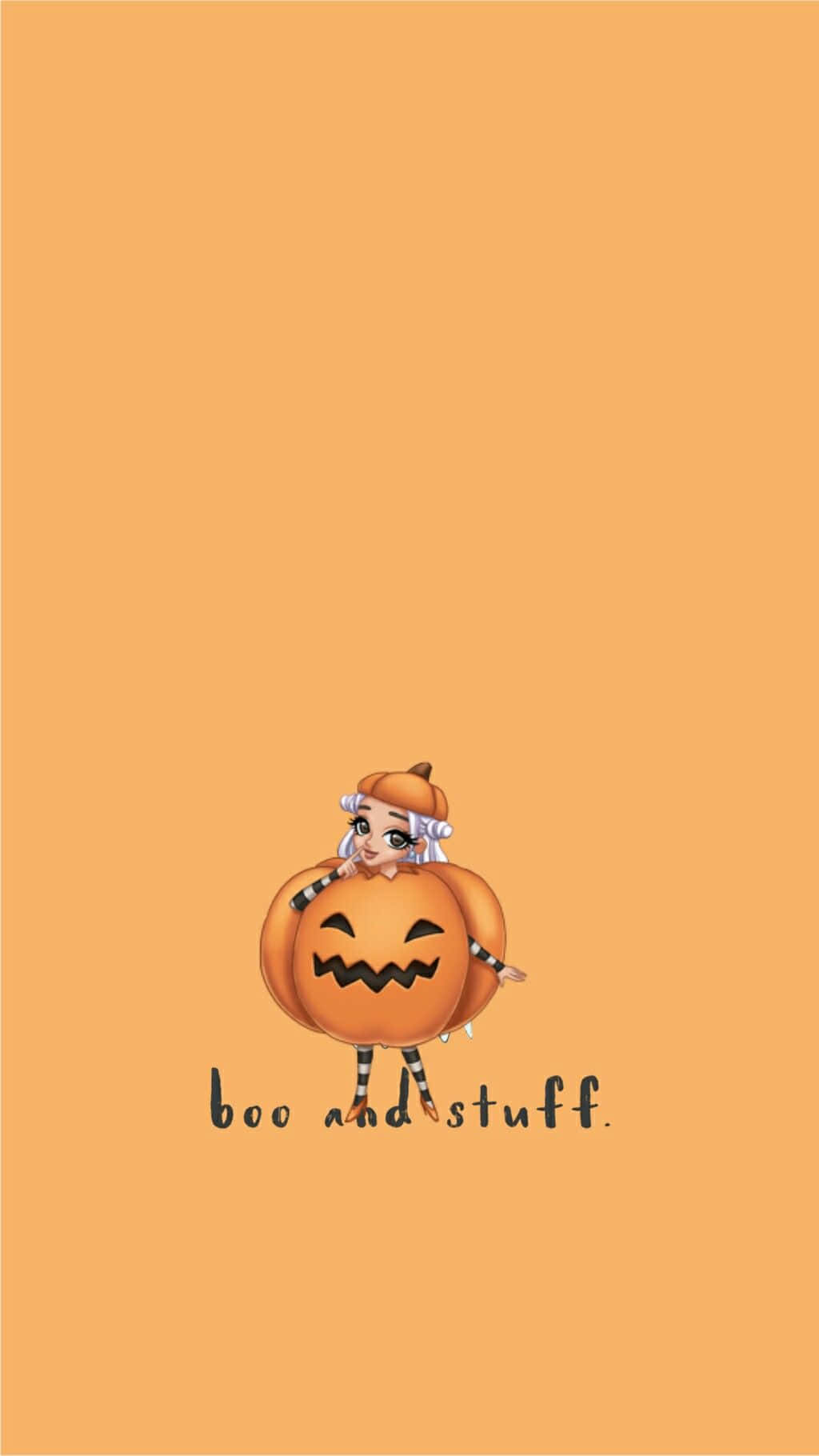 A Cartoon Pumpkin With The Words Be A Good Staff Wallpaper