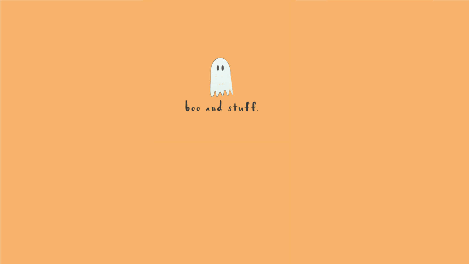 A Ghost On An Orange Background With The Words Be Well Wallpaper