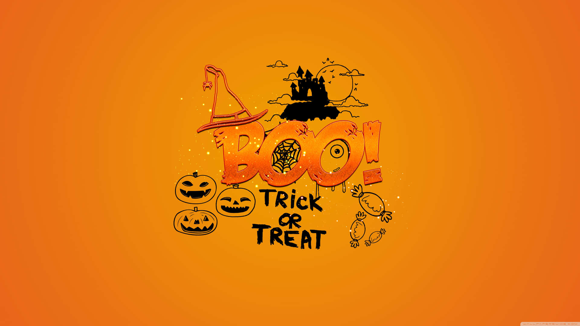 Boo And Stuff Trick Or Treat Wallpaper