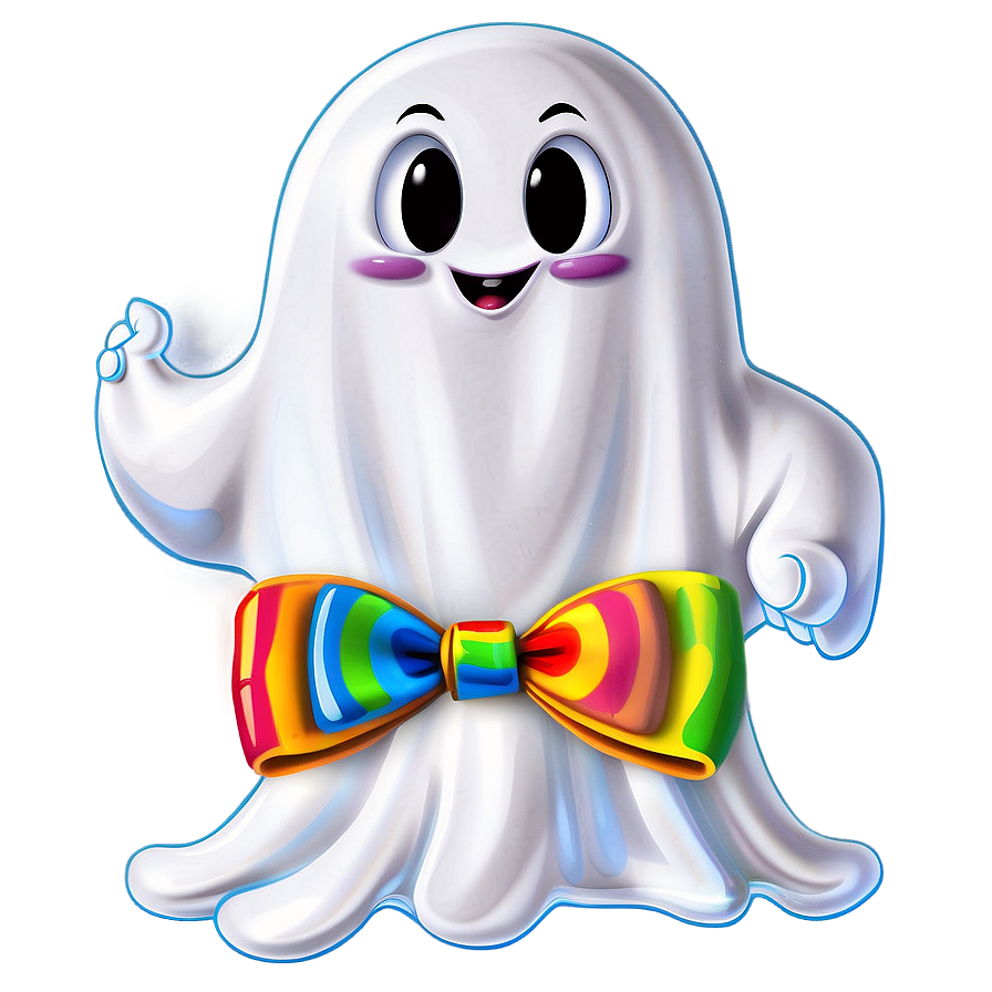 Download Boo Ghost With Bow Png 06112024 | Wallpapers.com