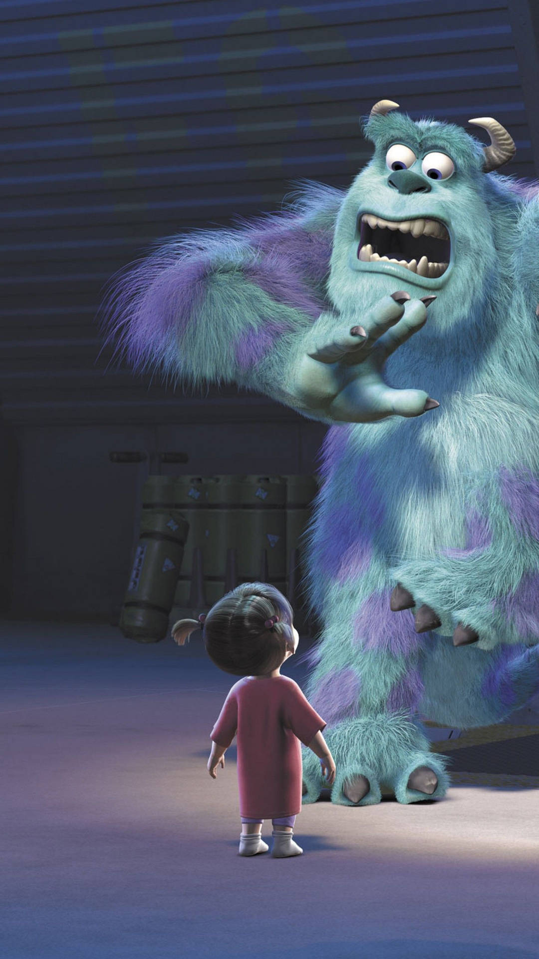 Boo With Scared Sulley Wallpaper