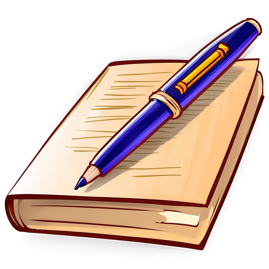 Book And Pen Vector Sketch Png Coj73 PNG
